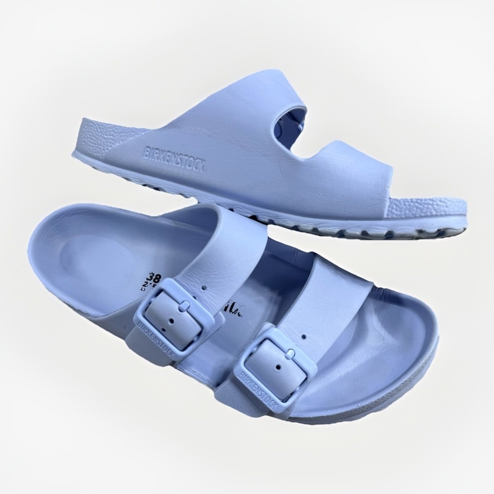 Birkenstock Arizona EVA Sky Blue Sandals Women's 7-7.5 EU 38 Narrow Waterproof
